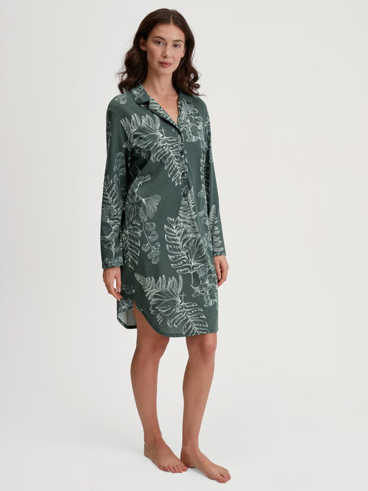 Calida Favourites Botanic Long Sleeve Nightdress – 95 cm Length