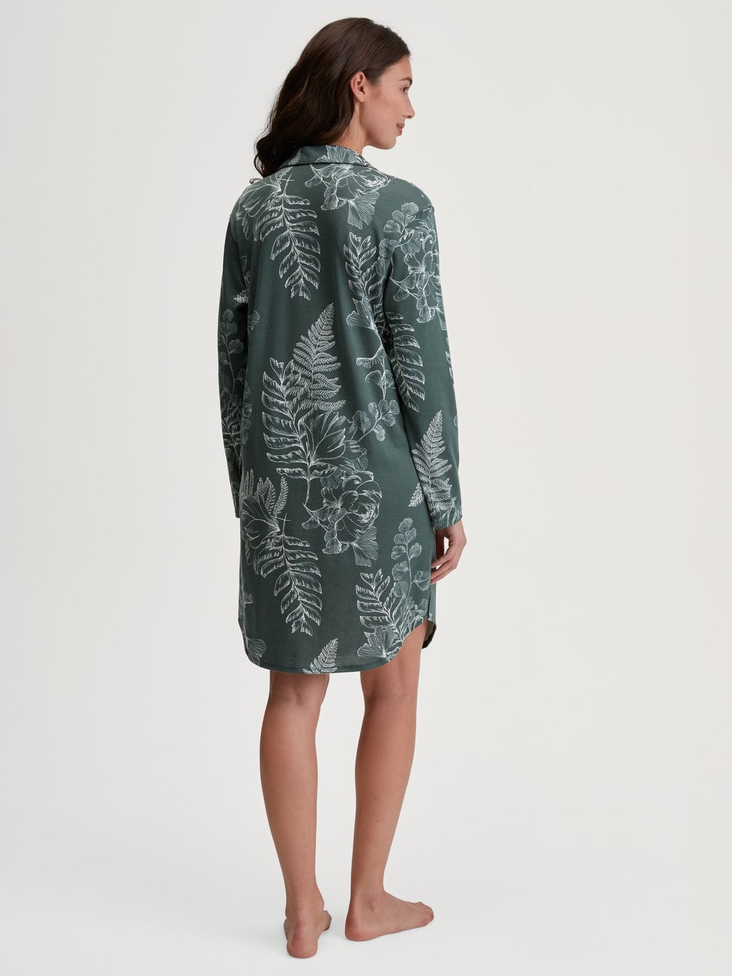 Calida Favourites Botanic Long Sleeve Nightdress – 95 cm Length