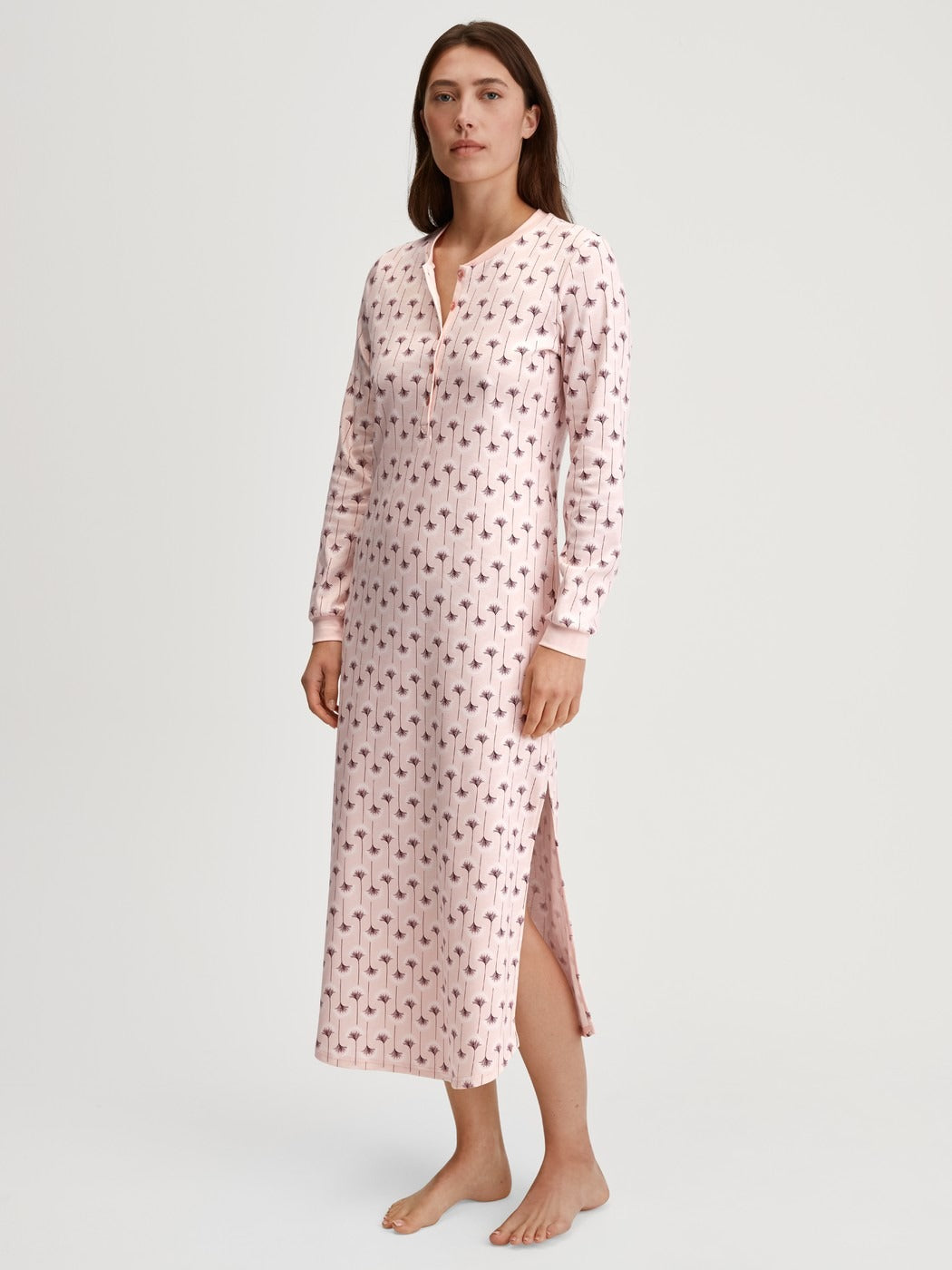 Calida Midnight Flowers Long Sleeve Nightdress – 130 cm Length