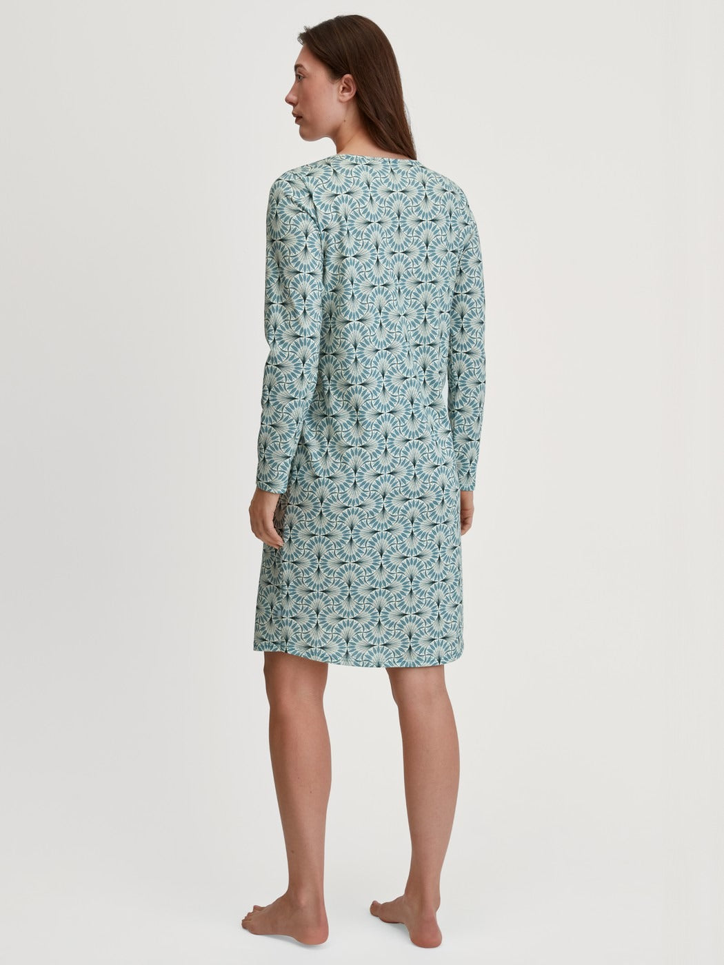 Calida Ornament Nights Long Sleeve Nightdress – 100 cm Length