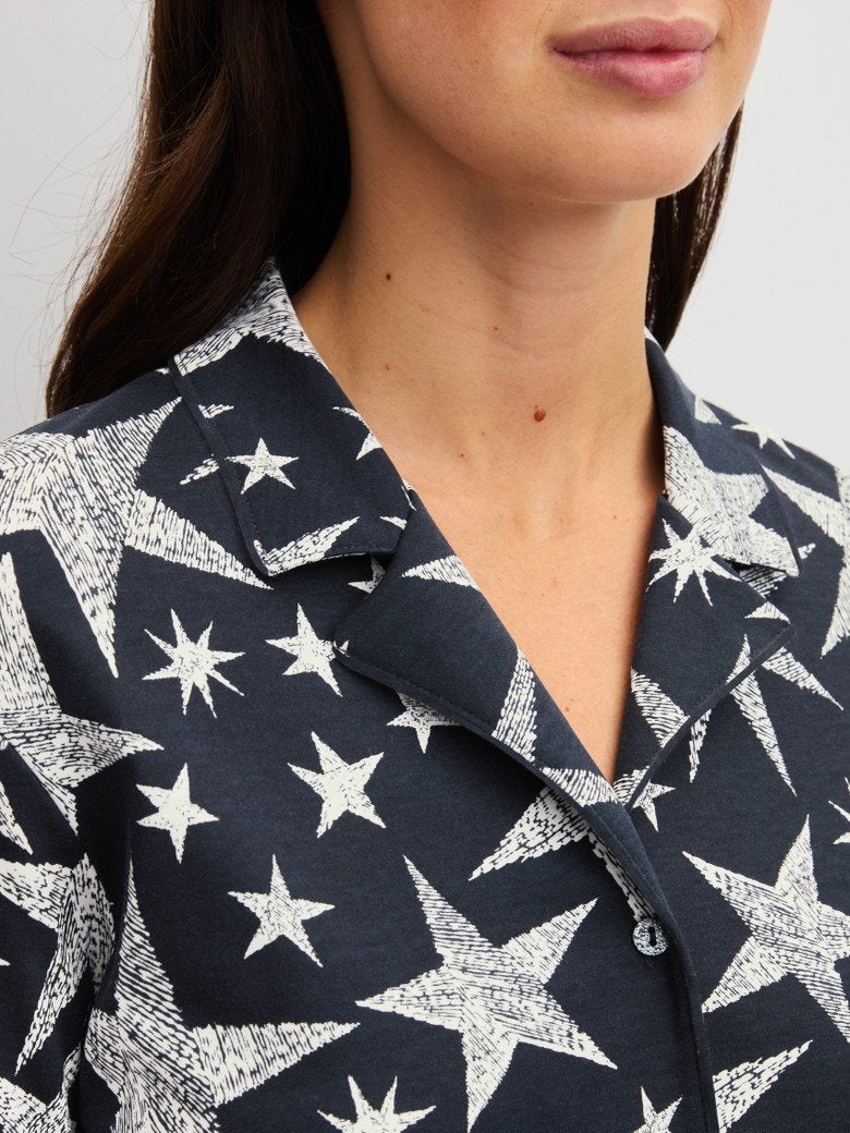 Camicia da notte Calida a maniche lunghe con bottoni – lunghezza 95 cm Serie Winter Dreams