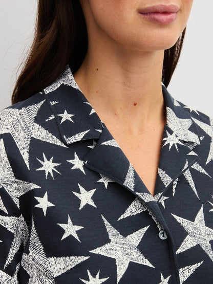 Camicia da notte Calida a maniche lunghe con bottoni – lunghezza 95 cm Serie Winter Dreams