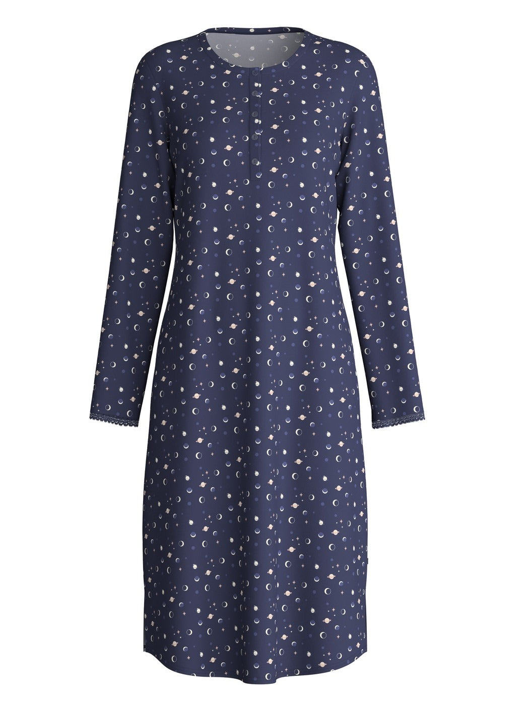 Calida Midnight Dreams Long Sleeve Nightdress – 110 cm Length