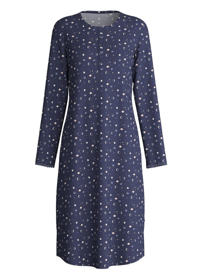 Calida Midnight Dreams Long Sleeve Nightdress – 110 cm Length