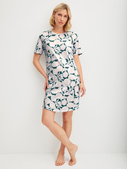 Calida Botanic Dreams Short-sleeved nightdress, length 95 cm
