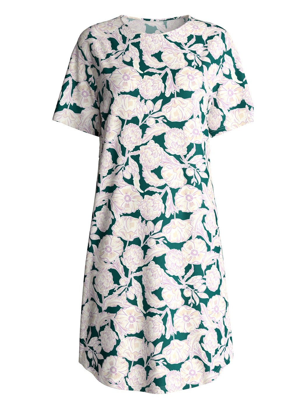 Calida Botanic Dreams Short-sleeved nightdress, length 95 cm