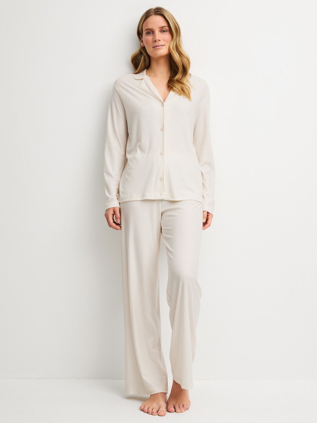 Pijama Calida con botones Serie Striped Dreams