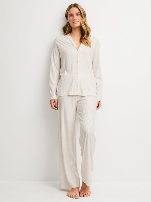 Calida Pyjama mit Knopfleiste Serie Striped Dreams