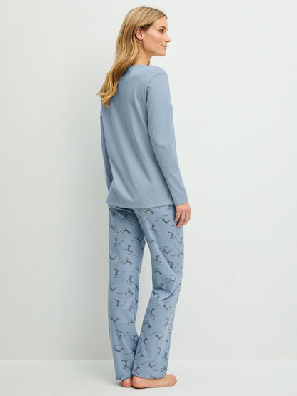 Calida Langer Pyjama Serie Hotel Nights