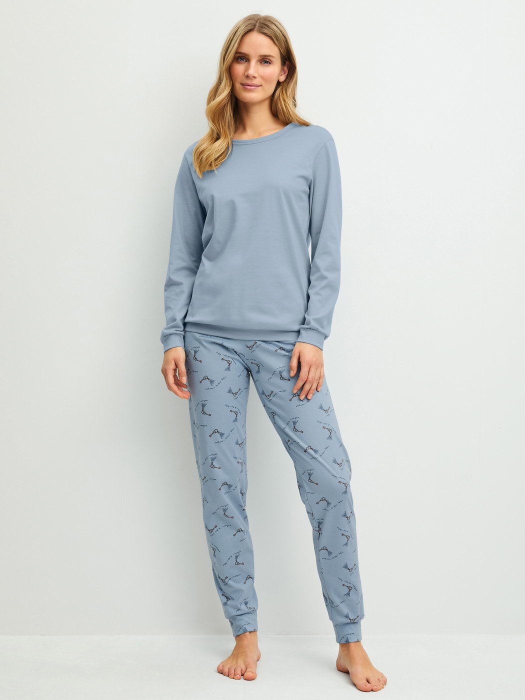 Calida Pyjama mit Bündchen Serie Hotel Nights