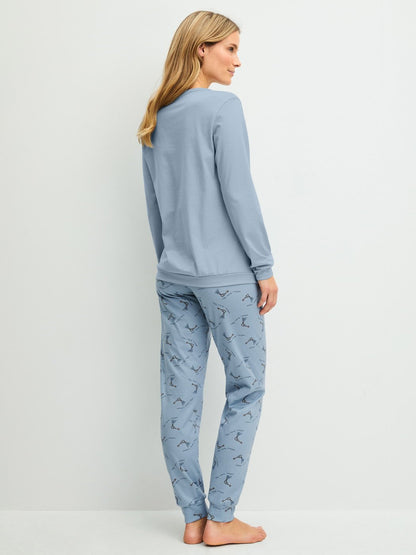 Calida Pyjama mit Bündchen Serie Hotel Nights