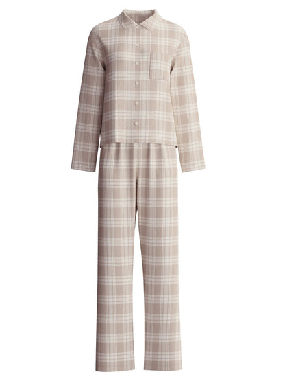 Pigiama in flanella Calida abbottonato Serie Plaid Dreams