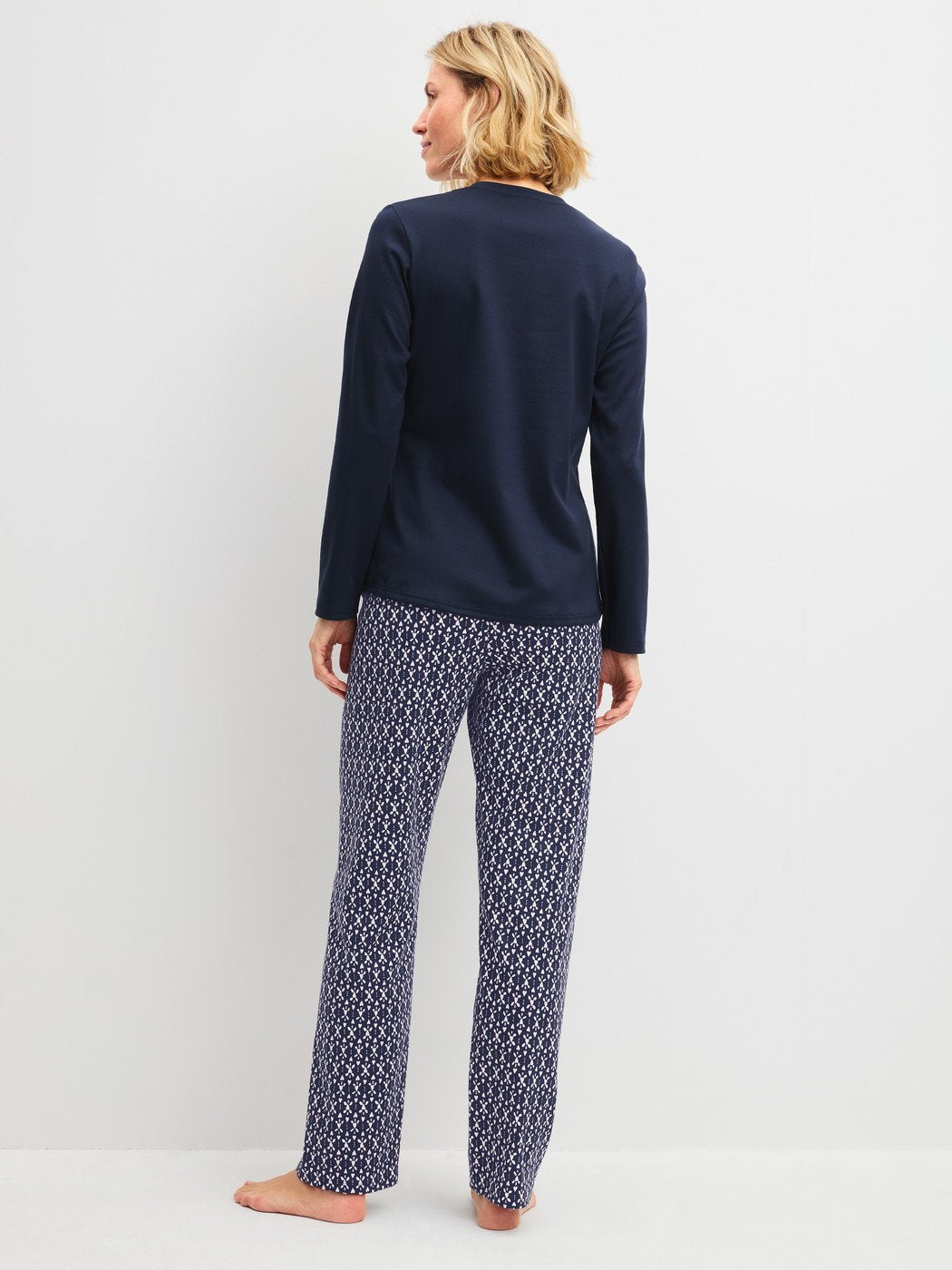 Calida Langer Pyjama Serie Midnight Hearts