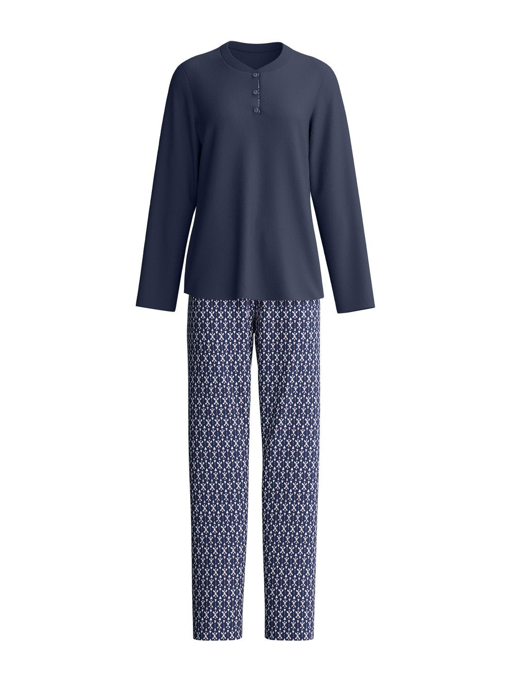 Calida Langer Pyjama Serie Midnight Hearts