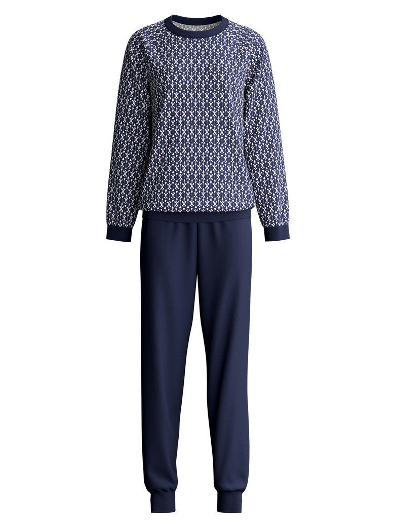 Calida Pyjama mit Bündchen Serie Midnight Hearts