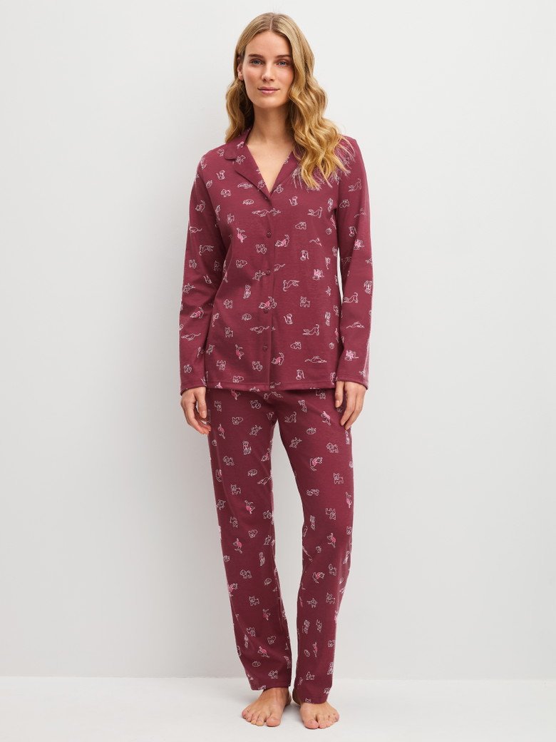 Calida Pyjama mit Knopfleiste Serie Family & Friends