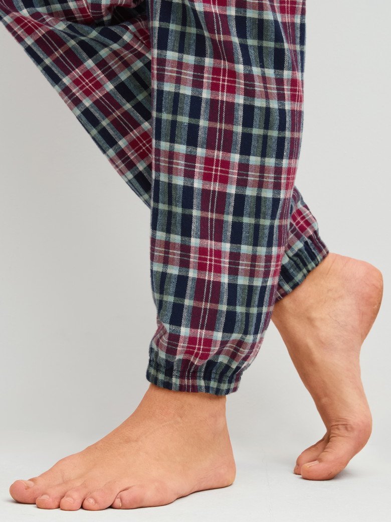 Calida Flanell-Pyjama mit Knopfleiste Serie Holiday Dreams