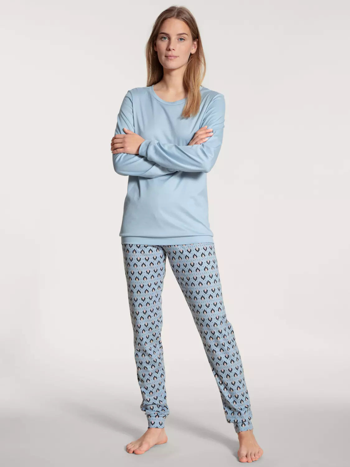 Bündchen-Pyjama / Schlafanzug