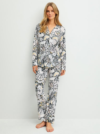 Pigiama Calida con bottoni in TENCEL™ Modal e seta Serie Moonlight Dreams
