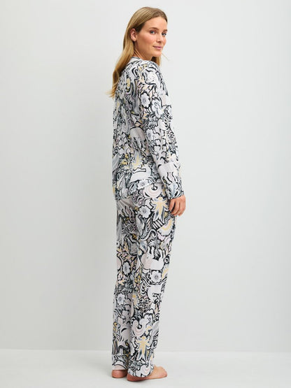 Pigiama Calida con bottoni in TENCEL™ Modal e seta Serie Moonlight Dreams