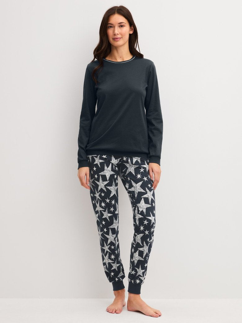Calida Pyjama mit Bündchen Serie Winter Dreams
