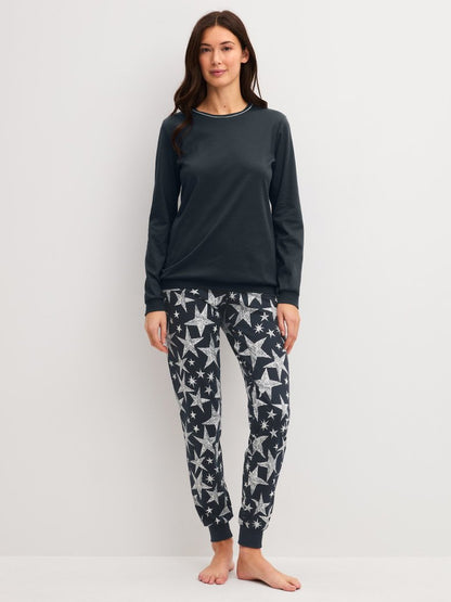 Calida Pyjama mit Bündchen Serie Winter Dreams