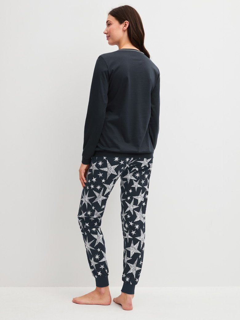 Calida Pyjama mit Bündchen Serie Winter Dreams