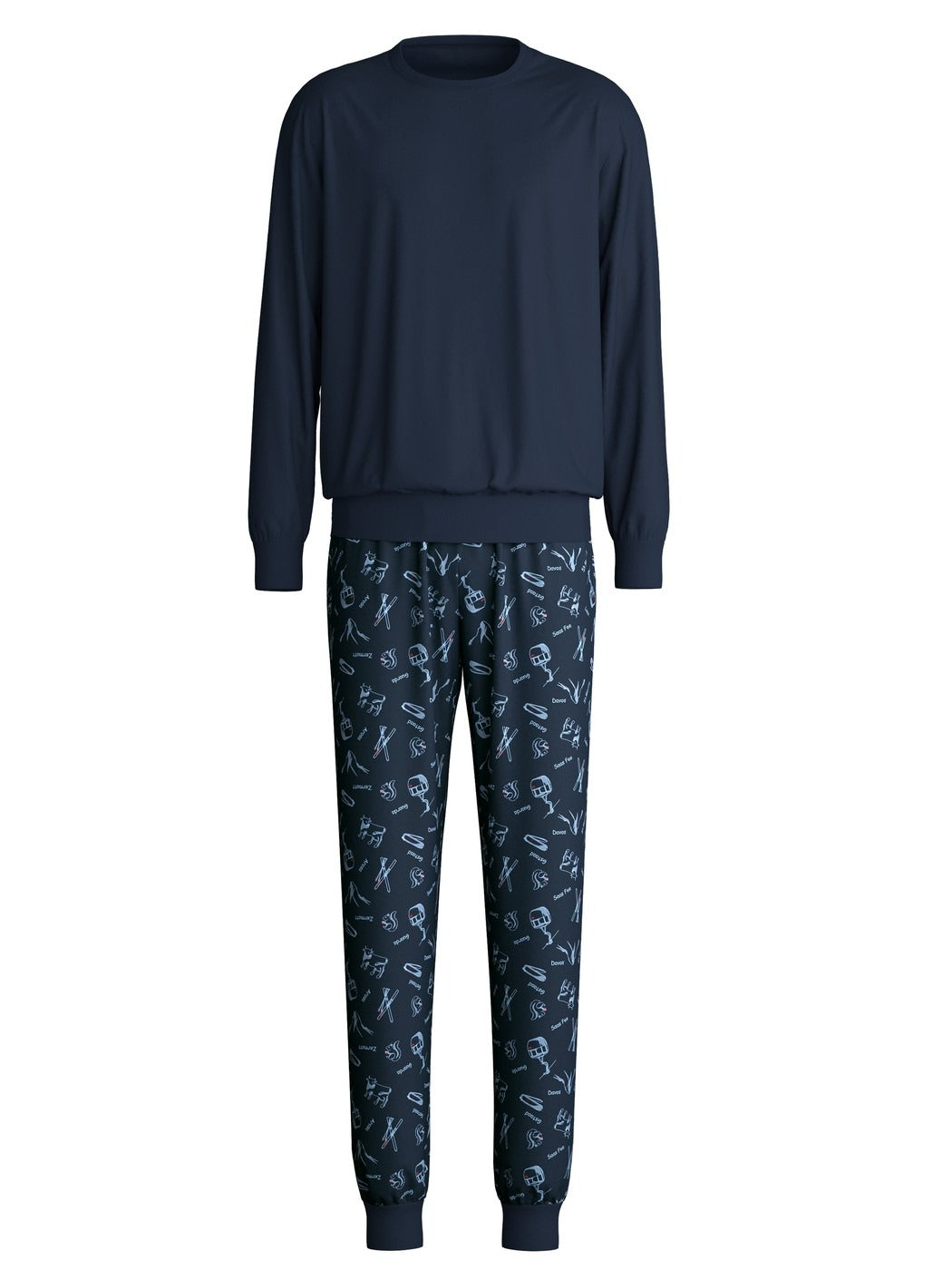 Calida Relax Swiss Resort Pyjama with cuff