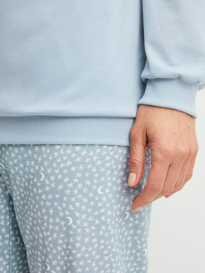Calida Rippbündchen-Pyjama Serie Midnight Dreams