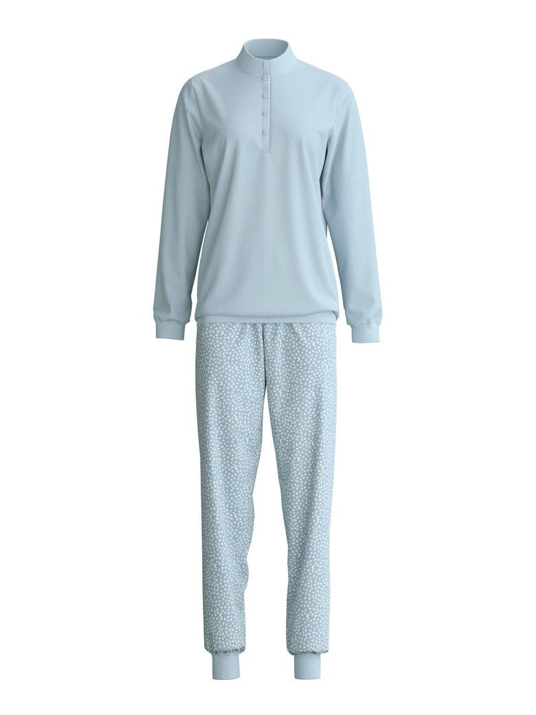 Calida Rippbündchen-Pyjama Serie Midnight Dreams
