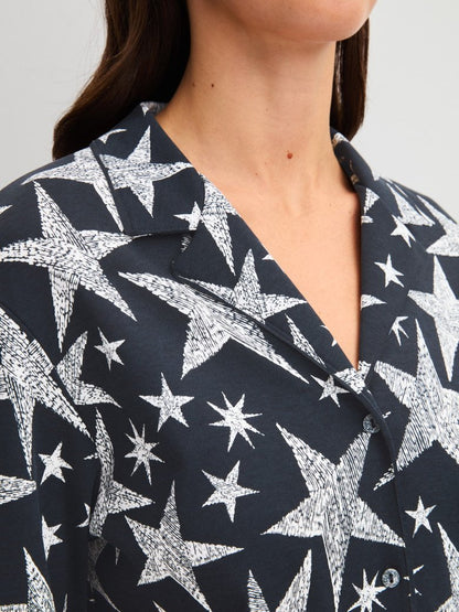 Calida Pyjama mit Knopfleiste Serie Winter Dreams