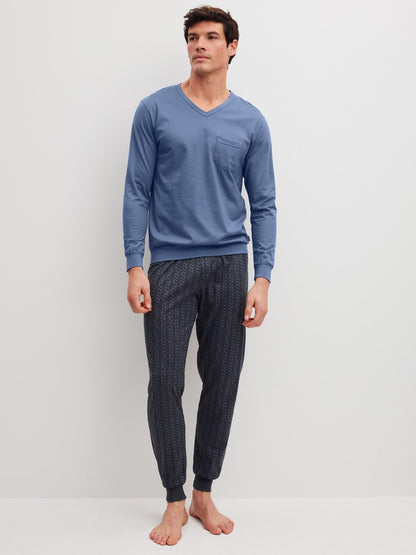 Calida Pyjama with cuff Series Relax Imprint 1
