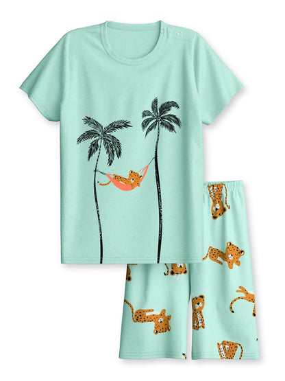 Calida Toddlers Animals Short pyjamas in pure organic cotton