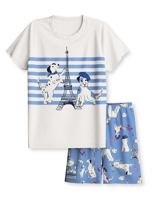 Calida Toddlers Dog Short pyjamas in pure organic cotton