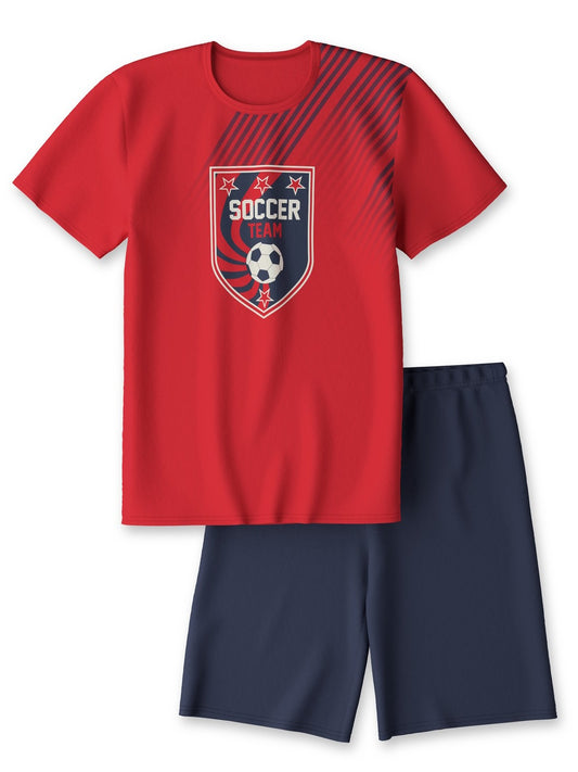 Kids Soccer Pyjama court en pur coton bio