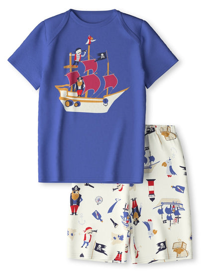 Calida Toddlers Pirates Short pyjamas in pure organic cotton