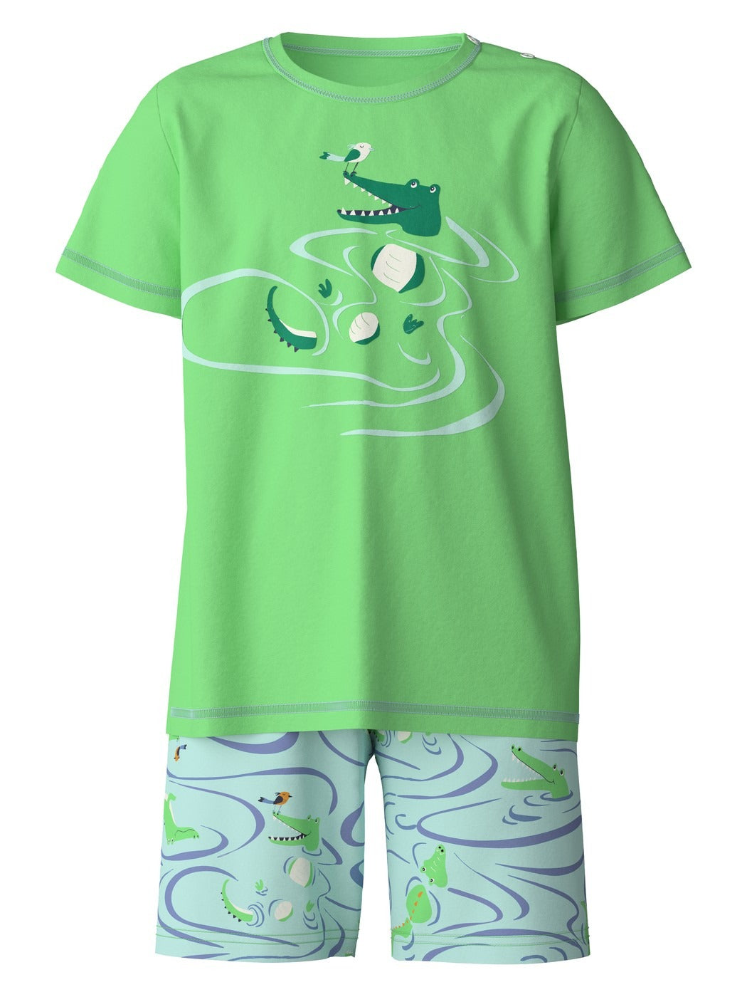 Calida Toddlers Crocodile Short pyjamas in pure organic cotton