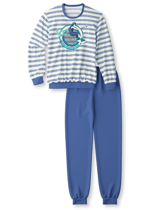 Calida Kids Wakeboard Pyjama with cuff in pure organic cotton