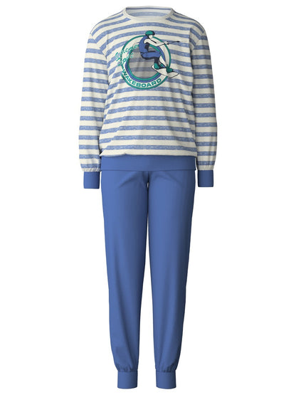 Calida Kids Wakeboard Pyjama with cuff in pure organic cotton