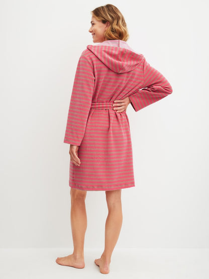 Calida Lounge Stripe Bathrobe, length 100 cm