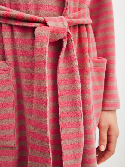 Calida Lounge Stripe Bathrobe, length 100 cm