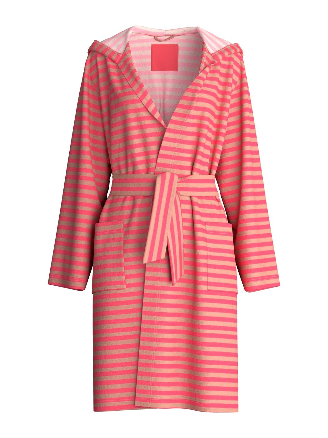 Calida Lounge Stripe Bathrobe, length 100 cm