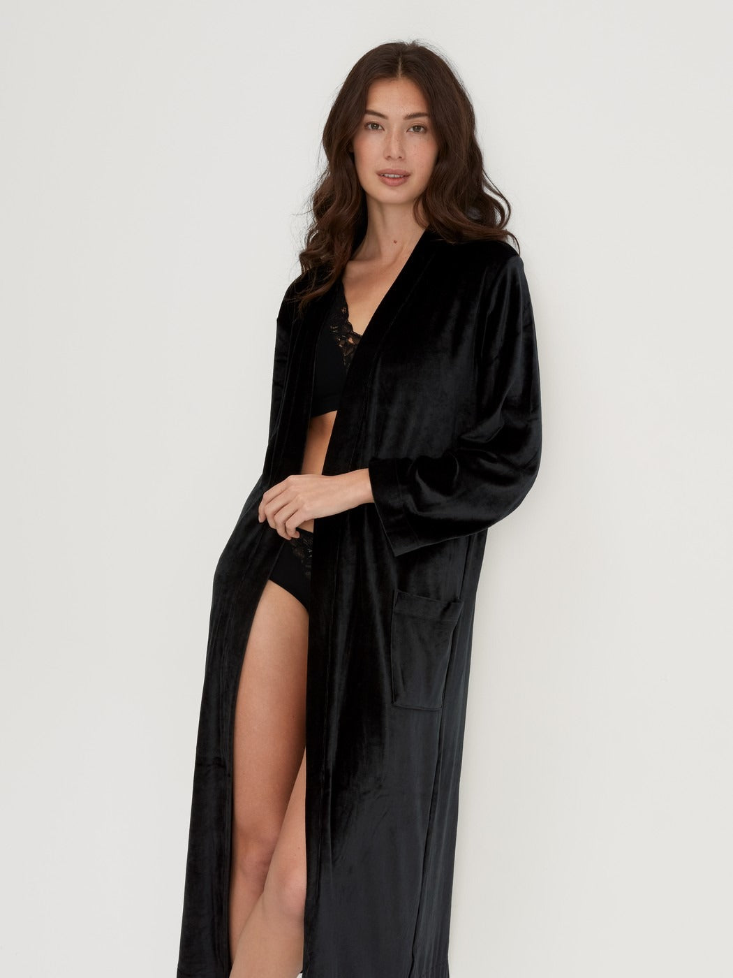 Calida Favourites Seduction Velour Kimono – 125 cm Long
