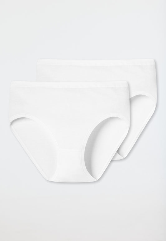 44-100 Schiesser Hipster Brief 2-pack, fine rib white - Original Classics