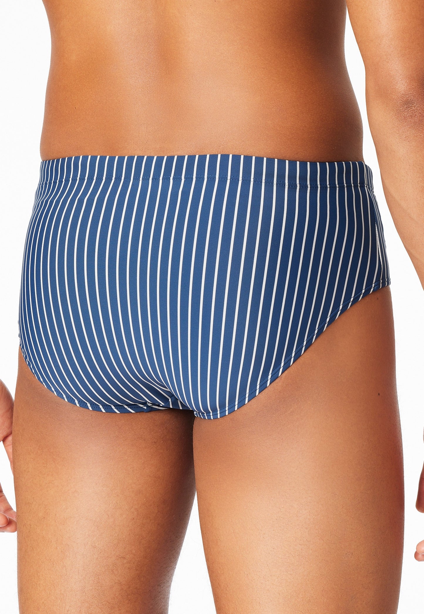 183425-800 Schiesser Swimming trunks with zipper pocket striped blue - Aqua