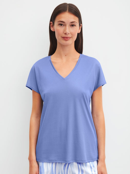 14272-411 Calida Favourites Ocean Short-sleeved shirt with V-neck