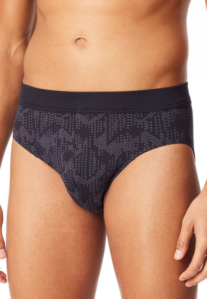 Schiesser Minislip Interlock patterned coal - Fine Interlock