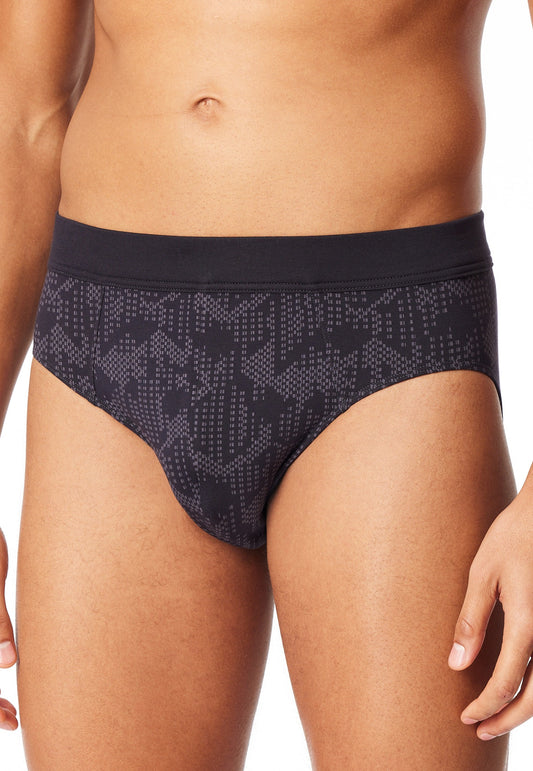 Schiesser Minislip Interlock patterned coal - Fine Interlock
