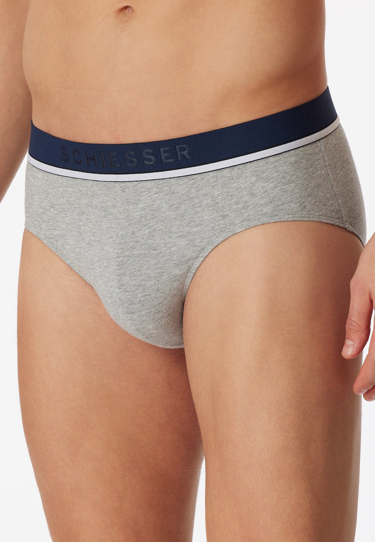 179571-909 Schiesser Rio briefs 3-pack organic cotton woven elastic waistband multicolored - 95/5