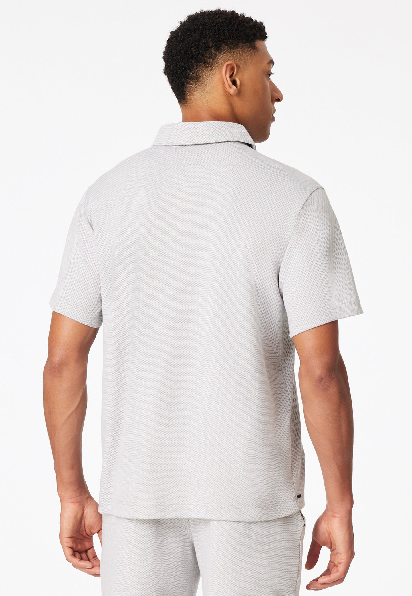 Schiesser Shirt short sleeve jacquard zip fastener jade - Mix+Relax